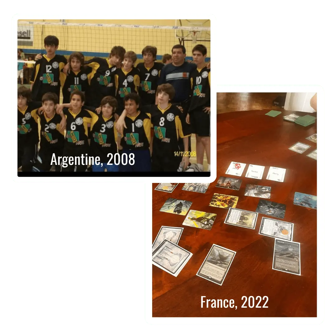Argentine 2008 et France 2022 — volley et Magic the Gathering